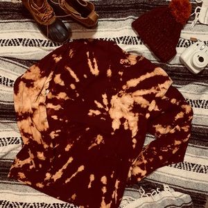 Bleached Dyed long sleeve tee 🌞